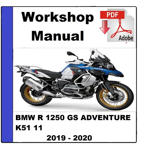 Product picture BMW R 1250 GS ADVENTURE K51 11 2019 2020 WORKSHOP SERVICE MA
